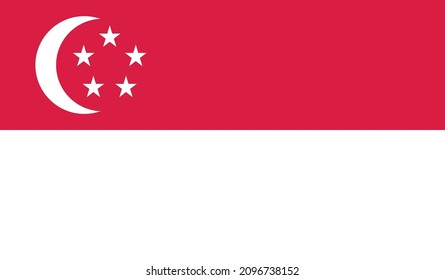 Flag of Singapore vector format eps