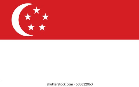 Flag Of Singapore Vector Icon Illustration Eps10