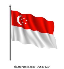 Singapore Flag Images Stock Photos Vectors Shutterstock