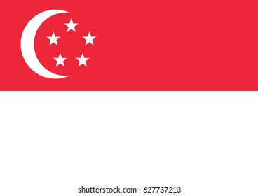Flag of Singapore vector illustration