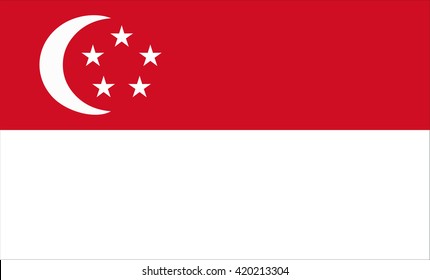 Flag of Singapore vector image