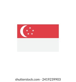 Flagge Singapurs Vektorsymbol