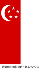 flag of singapore vertical background