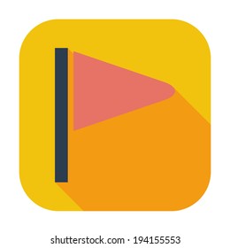 Flag. Single flat color icon. Vector illustration.