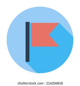 Flag. Single flat color icon. Vector illustration.