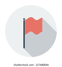 Flag. Single flat color icon. Vector illustration.