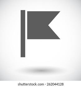 Flag. Single flat icon on white background. Vector illustration.