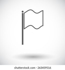 Flag. Single flat icon on white background. Vector illustration.