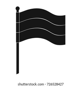 Flag, single icon in black style.Flag vector symbol stock illustration web.