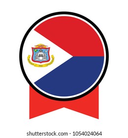 flag of Sint Maarten,vector illustration of Sint Maarten flag.