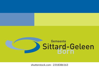 Flag of Sittard-Geleen Municipality (Limburg province, Kingdom of the Netherlands, Holland) Zittert-Gelaen 