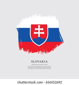 Flag of Slovakia, brush stroke background