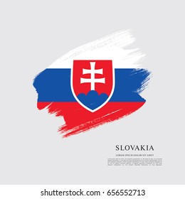 Flag of Slovakia, brush stroke background