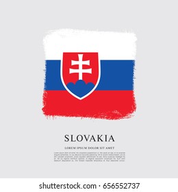Flag of Slovakia, brush stroke background
