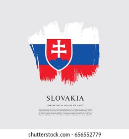 Flag of Slovakia, brush stroke background