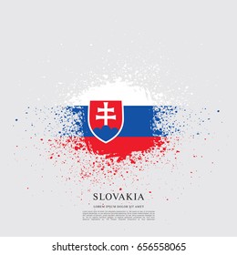 Flag of Slovakia, brush stroke background