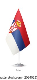 Flag of Slovakia. Flagstaff of Slovakia on white background.
Vector flag of Slovakia on white background. Flagstaff of Slovakia - vector illustration.