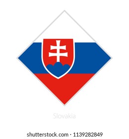 Flag of Slovakia participant of the Europe football competition. Vector flag.