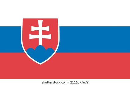Bandera de Eslovaquia. Ilustración del vector
