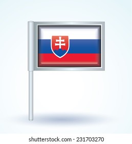 Flag of Slovakia, vector illustration