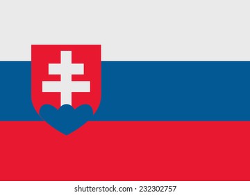Flag of Slovakia vector illustration