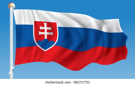 Flag of Slovakia - vector illustration