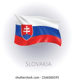 Flag of slovakia. Vector illustration on white background.