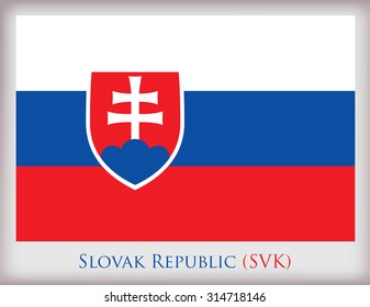 Flag of Slovakia.Slovakia flag vector illustration.