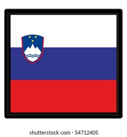 Flag of Slovenia with black frame