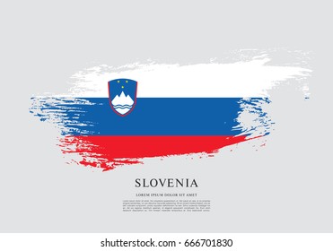Bandeira da Eslovênia, plano de fundo do traçado do pincel