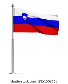 Flag of Slovenia isolated on white background. EPS10 vector