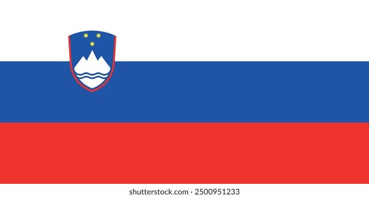 Die Flagge von Slowenien, Vektordesign