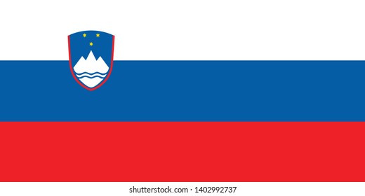 Flag of Slovenia vector illustration