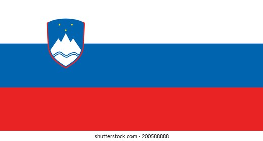 Flag of Slovenia. Vector illustration.