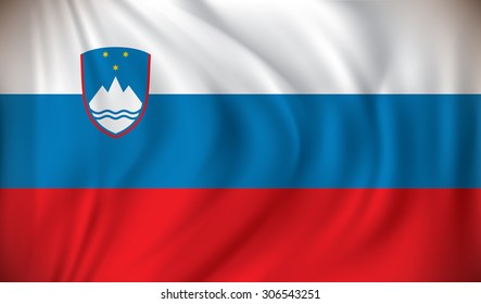 Bandera de Eslovenia - ilustración vectorial