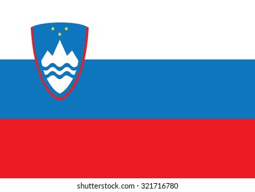 Flag of Slovenia. Slovenia flag vector illustration
