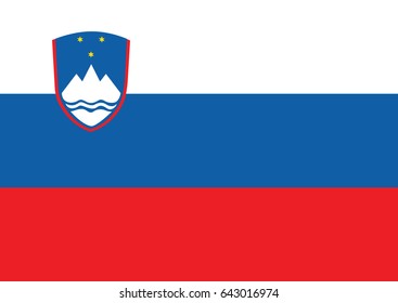 Flag of Slovenia vector illustration