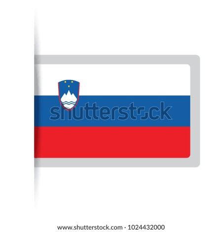 Flag of Slovenia. Vector illustration of a stylized flag.
The slit in the paper with shadows. isolated on white.