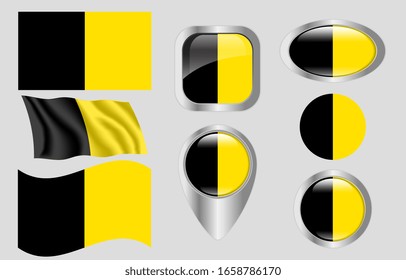Die Flagge von Sneek, Niederlande