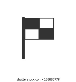 Flag of soccer icon. vector eps10