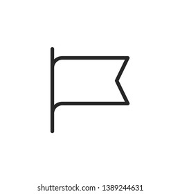 Flag Social Media Icon Isolated On White Background. Favorite Symbol Modern Simple Vector Icon For Web Site Or Mobile App