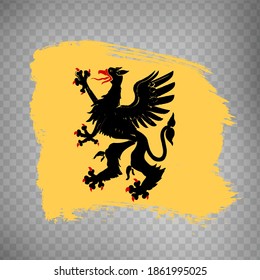 Flag Sodermanland  County  brush strokes. Flag of Sodermanland   County on transparent background for your web site design, app, UI. Sweden. EPS10.