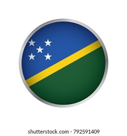 Flag of Solomon Island (Round icon)