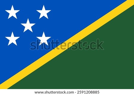 Flag of Solomon Islands, 3:2 Format, Solomon Islands Flag	