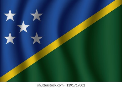 Flag of Solomon Islands. Solomon Islands Icon vector illustration eps10.