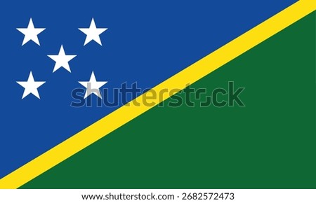 Flag of Solomon Islands Printable EPS