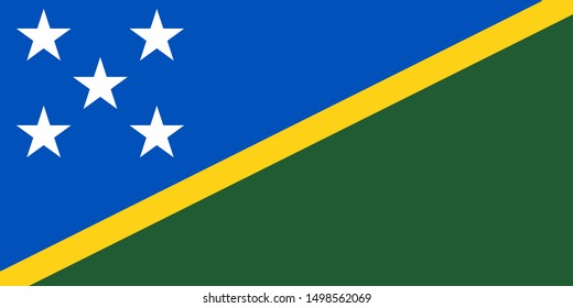 Flag of the Solomon Islands a vector illustration