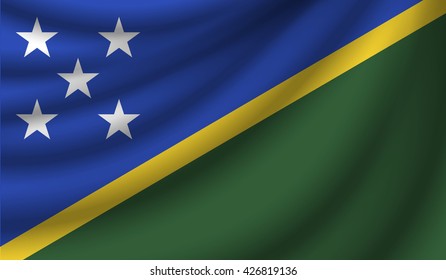 Flag of Solomon Islands, vector illustration