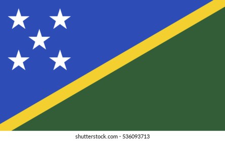 Flag of Solomon Islands vector illustration