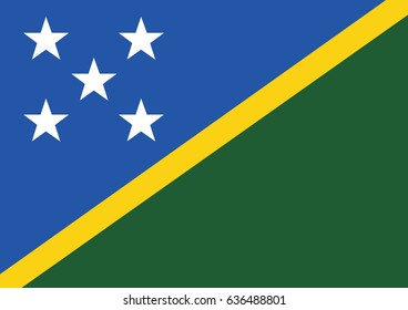 Flag of Solomon Islands vector illustration